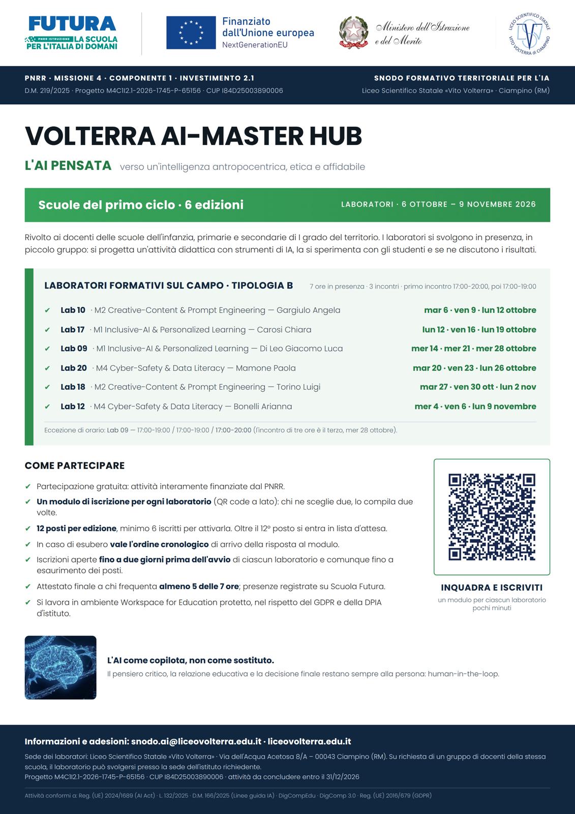 Volterra AI-Master Hub - Primo Ciclo