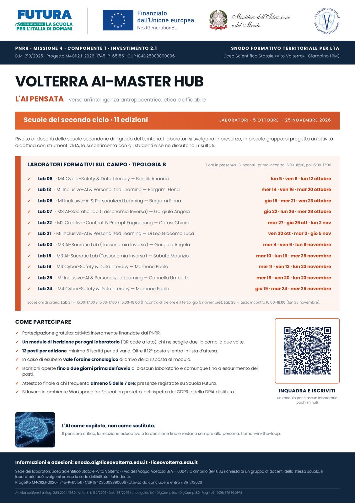 Volterra AI-Master Hub - Secondo Ciclo